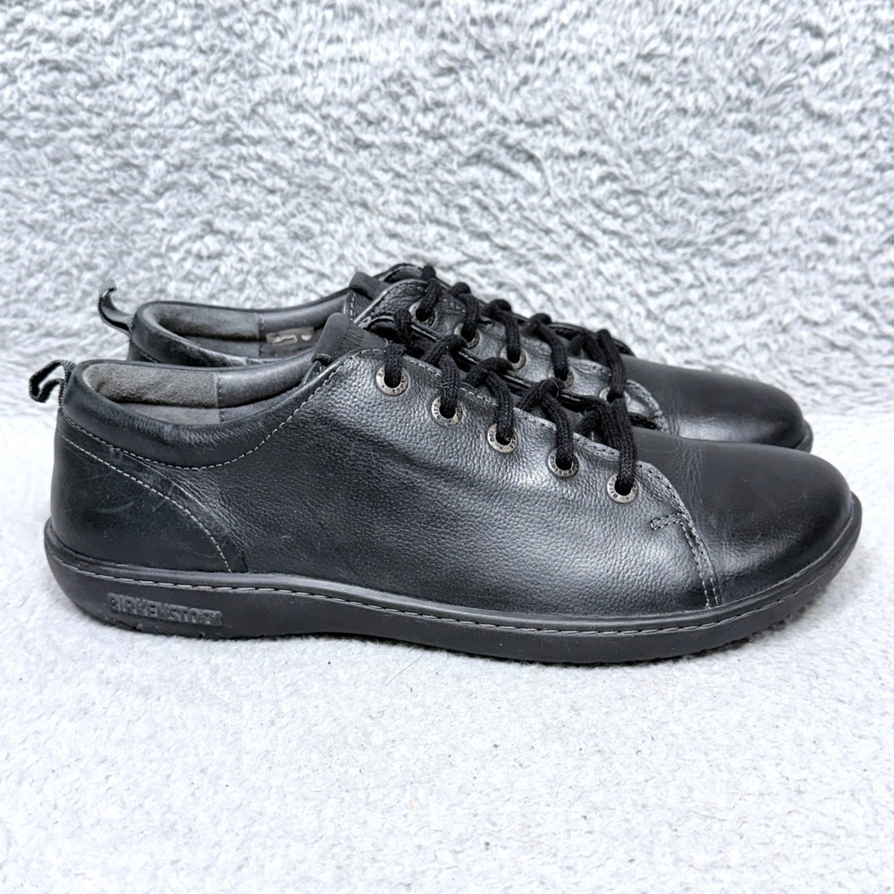Birkenstock Islay Womens Size 9 Oxford Sneakers Shoes Black Leather Lace Up